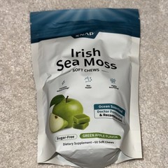 Irish Sea Moss 60 Soft Chews,Sugar Free Energy Vegan Gluten Free Non GMO