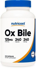 Nutricost Ox Bile Capsules 125mg, 240 Capsules – Gluten Free, Non-GMO