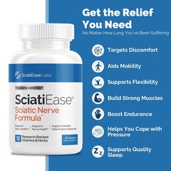 3 BOTTLES SciatiEase Labs Sciatic Nerve to Supportmula- Build Muscle, Improve Sl