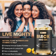 MENXI Black Seed Oil Capsules Cold Pressed – Immune Support 120/240/480 Capsules