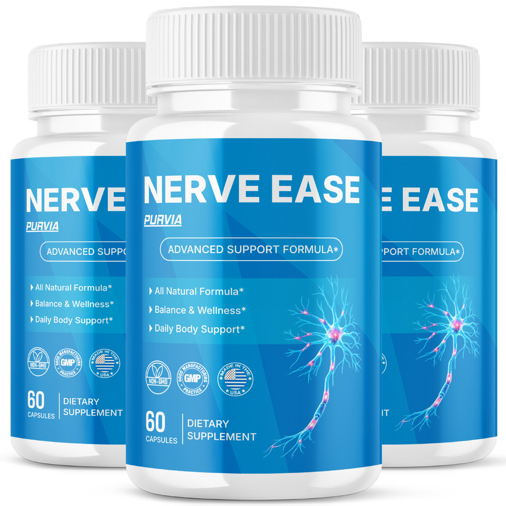 (3 Pack) Nerve Ease Capsules For Neuropathy NerveEase Support Pills (180 ct)