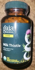 Gaia Herbs Milk Thistle- 120 Vegetarian Caps Exp 7/2027 Liver Detox
