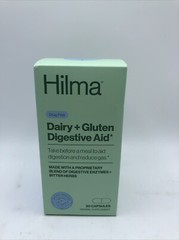 HILMA Dairy + Gluten DIGESTIVE AID 30 capsules Enzymes Bitter Herbs 05/2025