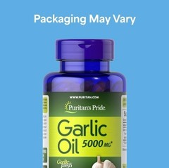 Garlic Supplement 250 Softgels Heart Circulation Support Puritan’s Pride