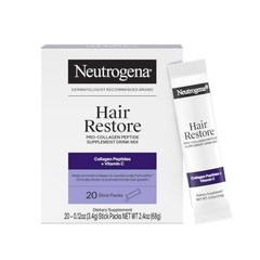 Neutrogena Hair Restore Pro Collagen Peptide Supplement Powder, 20 ct