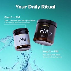 Revyval AM & PM Daily Supplement System Energy Sleep Support Exp 01/2029