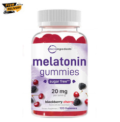 Micro Ingredients Melatonin 20mg Gummies for Adults, 120 Count | Sleep Aid 10mg
