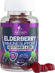 Immune Support Gummies, Sambucus Elderberry Gummy with Elder Berry Extract, Zinc