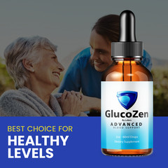(5 Pack) GlucoZen Advanced Drops Gluco Zen Blood Sugar Liquid Supplement (10 oz)