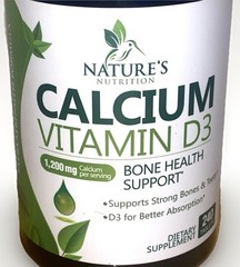 Nature’s Nutrition ~ Calcium 1200mg with Vitamin D3 ~ 240 Tablets ~ Exp 12/2026