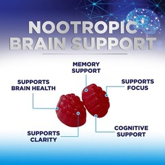 Nature’s Nutrition Brain Gummies Memory Focus 60 Count