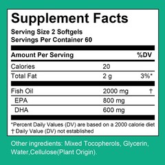 Fish Oil Supports Heart Brain Function 1400 Mg Of Epa Dha Shellfish Free