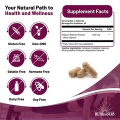 Nutri Saver Beetroot 1300mg – Non GMO & Gluten-Free – 60 Capsules, Pack of 3