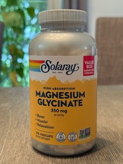 Solaray Magnesium Glycinate, 275 count, 350mg- VALUE SIYE -best by 06/2029