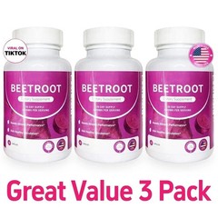 3X Rosabella Organic Beet Root 60 Capsules Natural Energy Boost Blood Pressure