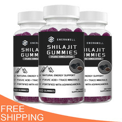 3 Bottles Himalayan Organic Shilajit Gummies Shilajit Resin Natural Supplement