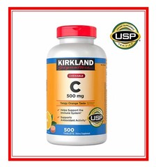 VITAMIN C, 500 Tablets, 500mg, CHEWABLE, Kirkland Signature