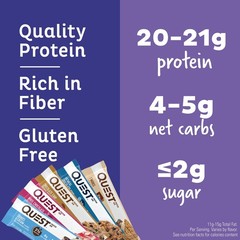 Quest Nutrition Ultimate Variety Pack Protein Bars, High Protein, Low Carb, G…