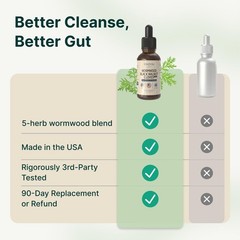 VINATURA Wormwood Black Walnut Cloves Liquid – Cleanse, Detox for Humans with…