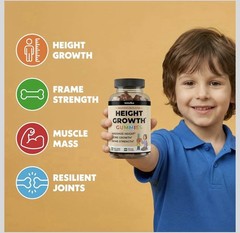 Height Growth Vegan Gummies Calcium Vit D Zinc Vit K2 L Arginine Lot Of 2