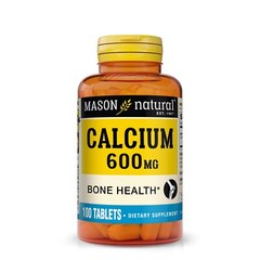 Mason Natural Calcium 600 mg – Healthy Bones and Overall Health, 100 Tablets