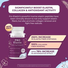Body Kitchen Pro Elastin Peptides 1000mg, Pure Marine-Derived from France, El…