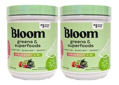 Bloom Nutrition Greens & Superfoods 2-PACK, Strawberry Kiwi 48 Servings EXP 9/26