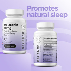 Melatonin 10mg, 100% Drug Free, Fast-Dissolve 120 Tablets