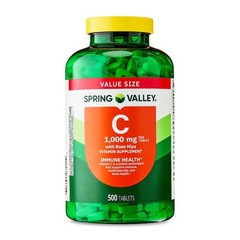 Vitamin C with Rose Hips, 1000 mg, 500 Count, Dietary Supplement Tablets