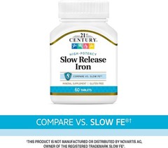 Slow Release Iron Tablets – 60 Count, Pack of 3 – Supports Energy & Blood Health