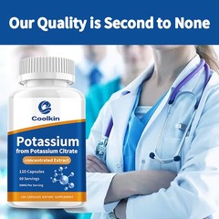 Potassium 120pcs – High Absorption, Heart Health Support, Gluten Free & Non-GMO