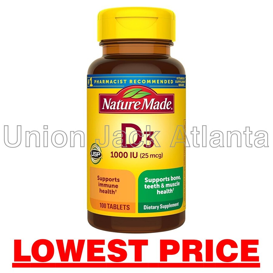 Nature Made Vitamin D3 1000iu (100 tablets) exp 12/2025- LOWEST PRICE