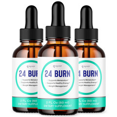 (3 Pack) 24 Burn Drops Advanced Health & Fitness Supplement 24Burn 90 Servings