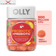 Probiotic+Prebiotic Fiber Gummy,Digestive+Gut Health Supplement for Adults,Peach