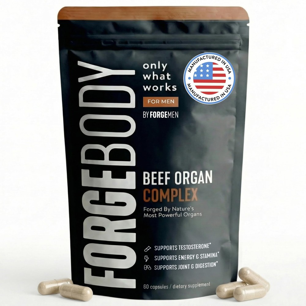 FORGEBODY® Beef Organ Capsules Brain Support 1 Month Non-gmo Grass Fed Blend