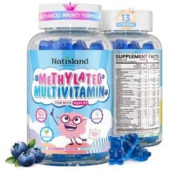 Kids Methylated Multivitamin – MTHFR, L-Methylfolate, Ages 4+, Immune Support
