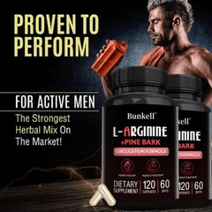 L-Arginine HCl and French Pine Bark Extract 1800 mg Testosterone Booster