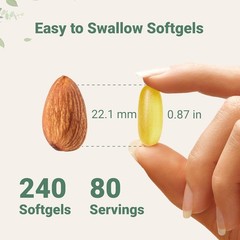 Triple Strength Omega-3 Fish Oil 4200mg Softgels – Lemon Flavor & Burpless, 2…