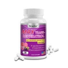 Resveratrol Supplement 1800mg | 120 Capsules | Non-GMO, Gluten Free