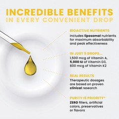 Pure Therapro Rx Vegan A-D-K Drops 10 Ml Made in USA | 3 Month Supply | Vitam…
