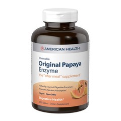 American Health Original Papaya Enzyme Chewable Tablets 600 Count (Pack of 1)