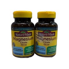 2 Nature Made Magnesium Citrate 250mg, 60 Softgels Each. Exp 04/2026+