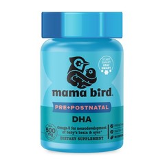 Mama Bird – Pre+Postnatal DHA (30 Servings) Omega 3 Fish 60 Count (Pack of 1)