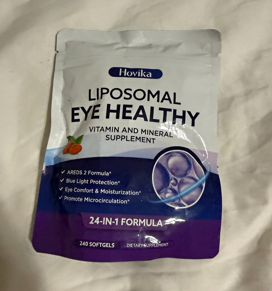 Hovika Liposomal Eye Health AREDS 2 24-in-1 Vitamin Supplement, 240 Softgels