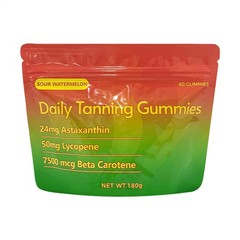 Improved Daily Tanning Gummies Supplement – 60 Gummies 30-Day Supply