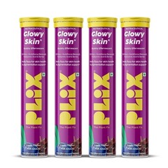 PLIX – THE PLANT FIX Glutathione 15 Tablets With Vitamin C Pack Of 4- (Grape) w0