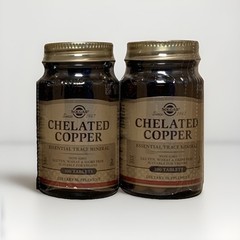 Solgar Chelated Copper 100 Tablets Each Exp 3/2028 Lot Of 2