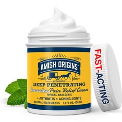 Amish Origins Arthritis Pain Relief Cream – 14 oz – Maximum Strength Deep Pen…