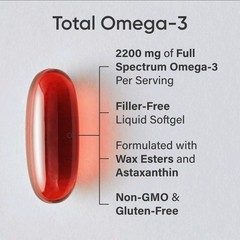 Sports Research – Total Omega-3 2200mg 120 Softgels EPA DHA Sealed!!