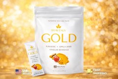 Bravenly Global 30 Servings Stick Packs Turmeric Apple Cider Vinegar Beverage